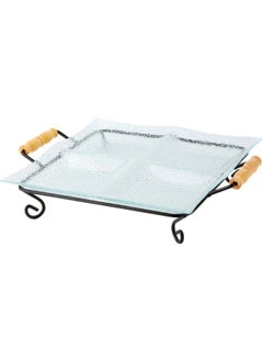 Orchid Rectangle Glass Serving Tray with Metal Stand, Elegant Glass Tray for Serving Drinks - pzsku/ZE496CB2FF923161183A7Z/45/1741048347/b6e27471-bbe8-434f-892a-4bf5e61c208d