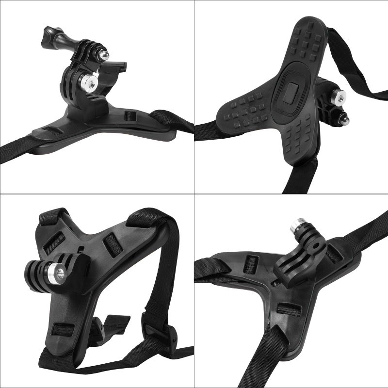 Lupholue Motorcycle Helmet Chin Strap Mount Compatible with GoPro Hero 13, 12, 11, 10, 9, 8, 7, (2018), 6, Hero Black, Insta 360, Session, Xiaomi Yi, SJCAM ï¼ˆBlackï¼‰ - Image 4