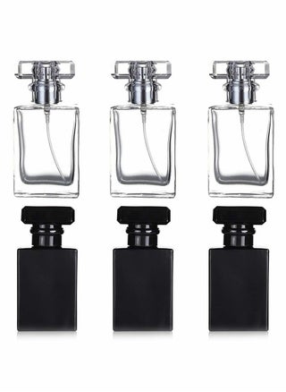 Portable Clear Black Refillable Perfume Bottle - Square Empty Glass Atomizer with Spray Applicator for Travel, Fragrance, and Essential Oils - pzsku/ZE496CD523878473DFE23Z/45/_/1726228595/c74e4101-29ba-4994-ad0e-af24067a0a78
