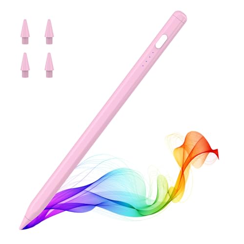 MoKo Pencil for iPad (A16) 11th 10th Gen, Stylus Pen for 2018-2025 Apple iPad 11/10/9/8/7/6/A16, Mini 7/6/5, Air M3/M2 11"/13"/5/4/3, Pro M4 13"/12.9"/11" Tilt Sensitivity, USB-C Fast Charging, Pink - Image 1