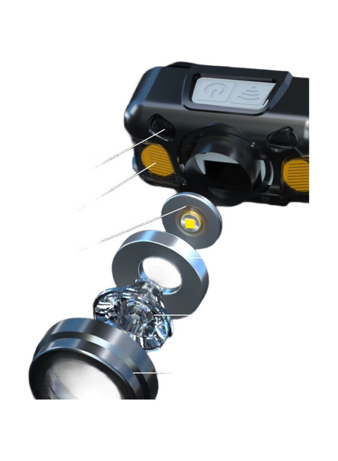Warsun Wd06-1 Motion Sensor Headlamp, Long Battery Life, Led Night Fishing, High Brightness, Rechargeable, Ultra-Bright, Long-Range, Waterproof, For Work And Fishing - Image 1