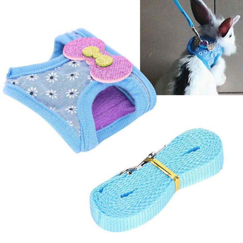 Adjustable Bunny Harness And Leash Set With Glitter Bows For Small Pets Size S - Image 5