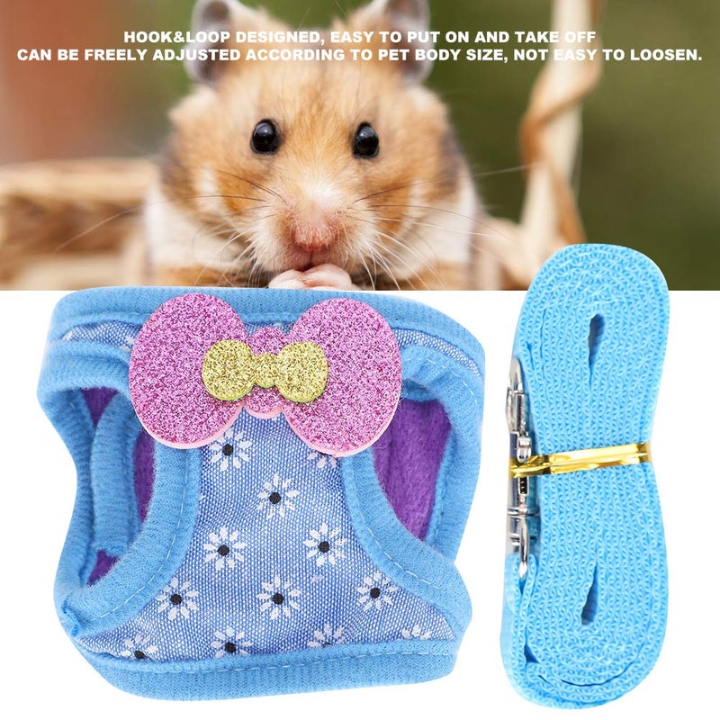 Adjustable Bunny Harness And Leash Set With Glitter Bows For Small Pets Size S - Image 4