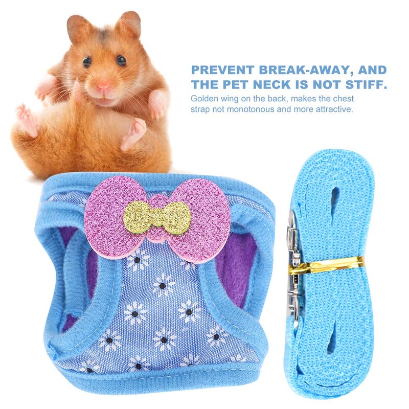 Adjustable Bunny Harness And Leash Set With Glitter Bows For Small Pets Size S - Image 3