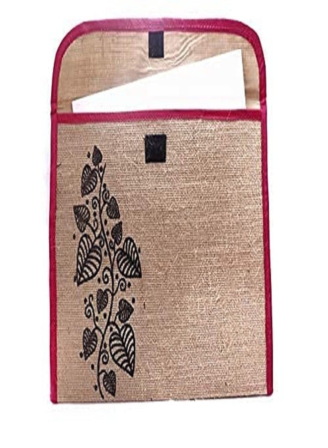 Peeplvalue مجموعة من 4 أكياس من الجوت صديقة للبيئة لحفظ الملفات، حاوية للأوراق والقرطاسية، حافظة ملفات من الجوت للمؤتمرات (متعددة الألوان). - Image 2