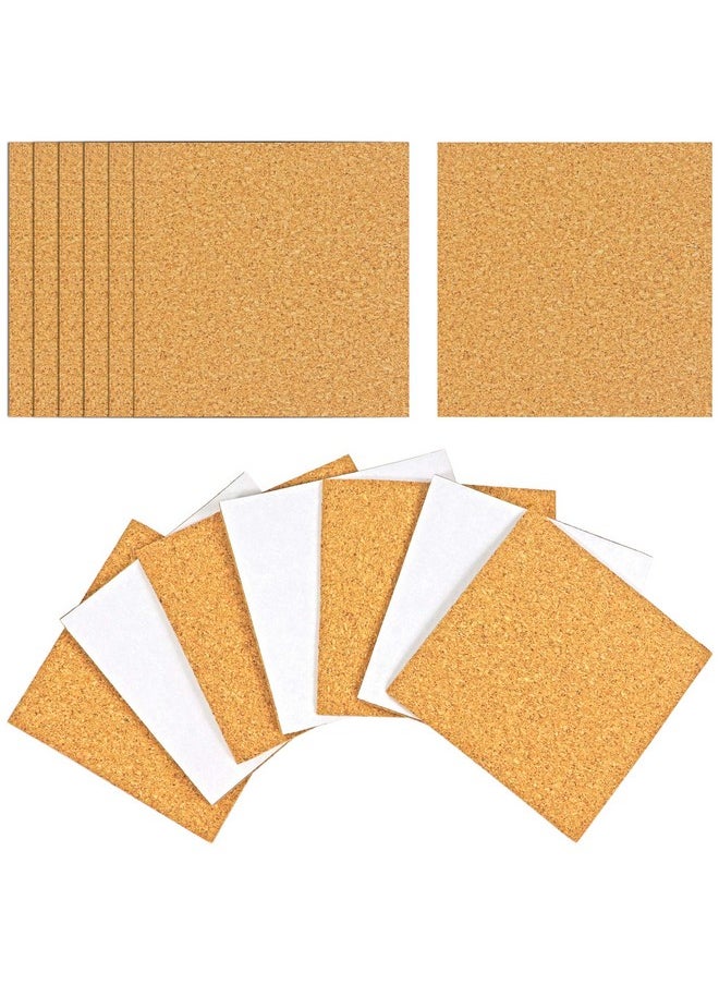 Millennial Essentials 50 Pack Self Adhesive Cork Squares 4 X 4 Inches Cork Backing Sheets Cork Tiles For Cork Coasters And Diy Crafts  - Image 1