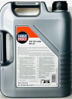 LIQUI MOLY 0W-20 Top Tec 6300 Engine Oil 5Ltr  - Image 2