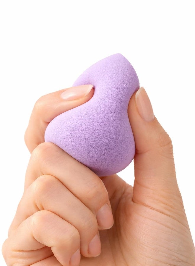 Teraabliss Makeup Blender Sponge Set with Cute Reusable Pouch - Soft Beauty Blending Sponges for Foundation, Concealer & Powder - Multi Shape Cosmetic Puff for Flawless Finish (Purple) - Image 4