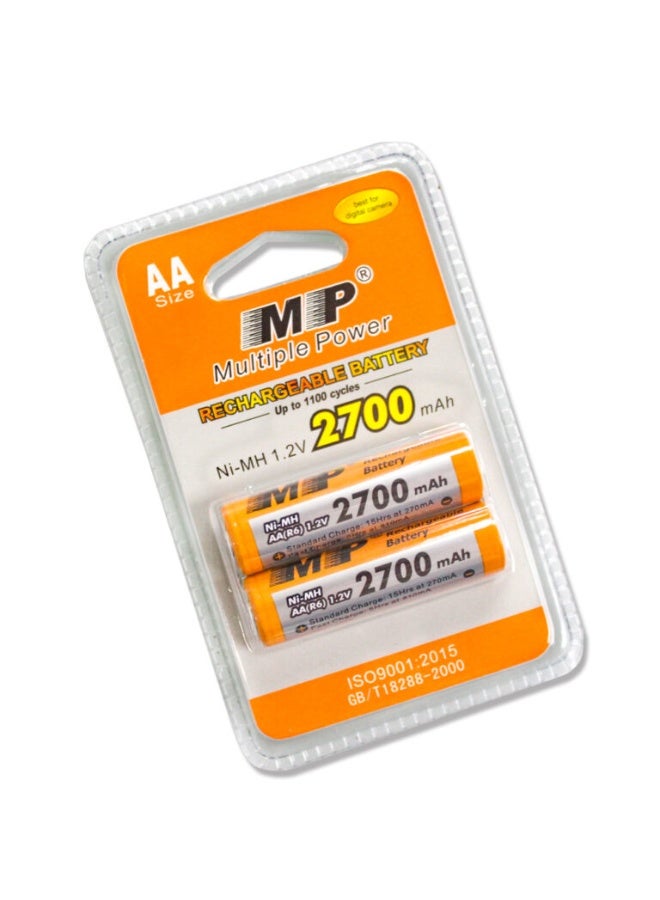أم بي بطارية قابلة لإعادة الشحن  AA 1.2V 2700mAh Ni-MH – سعة عالية وصديقة للبيئة – مناسبة للألعاب، أجهزة التحكم، المصابيح، الأضواء الشمسية والمزيد - Image 4