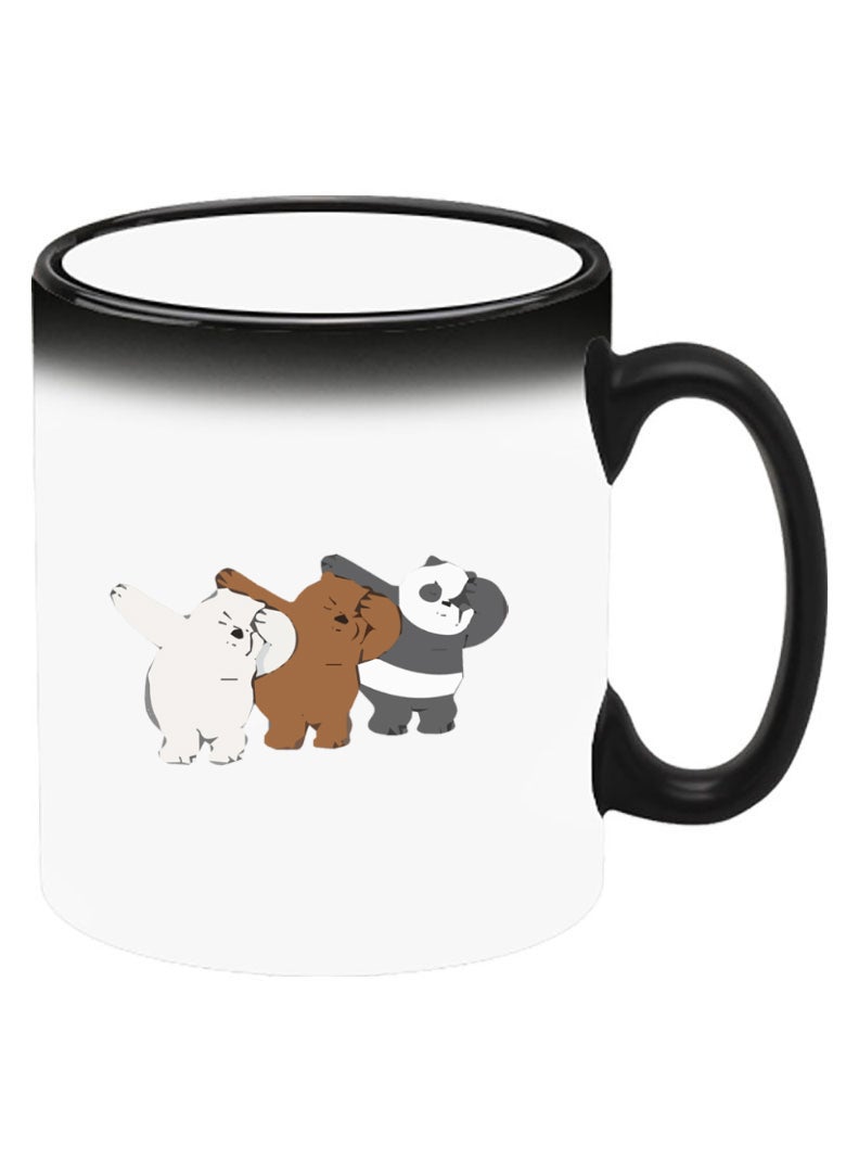 Theodor Color Changing Heat Sensitive Ceramic Mug, Image Revealed When HOT Liquid is Added! Bears dance - Image 2