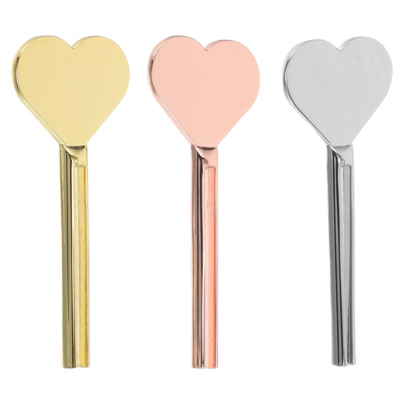 3Pcs Heart Shaped Stainless Steel Toothpaste Tube Squeezer for Bathroom Cosmetics Use - Image 5