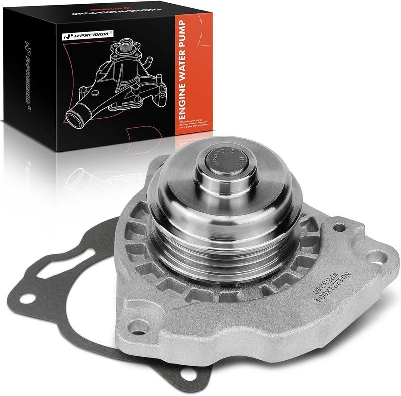 A-Premium Engine Water Pump with Gasket & Pulley - Image 1