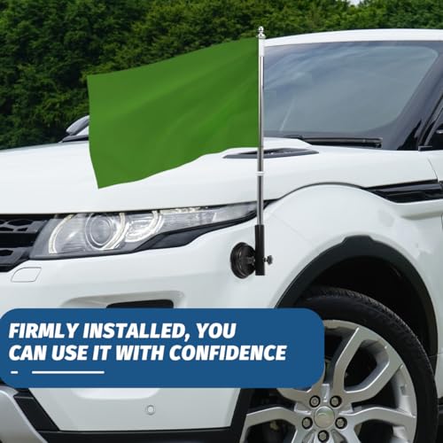 Unomor Car Flagpole Bracket Metal Brackets Magnetic Mount Car Stuff Magnetic Flag Holder Truck Flag Pole Mount Suction Cup Flag Bracket Flag Pole Stand Car Flag Mount Supplies Mount Black - Image 2