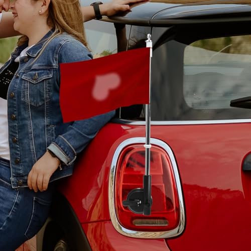 Unomor Car Flagpole Bracket Metal Brackets Magnetic Mount Car Stuff Magnetic Flag Holder Truck Flag Pole Mount Suction Cup Flag Bracket Flag Pole Stand Car Flag Mount Supplies Mount Black - Image 3