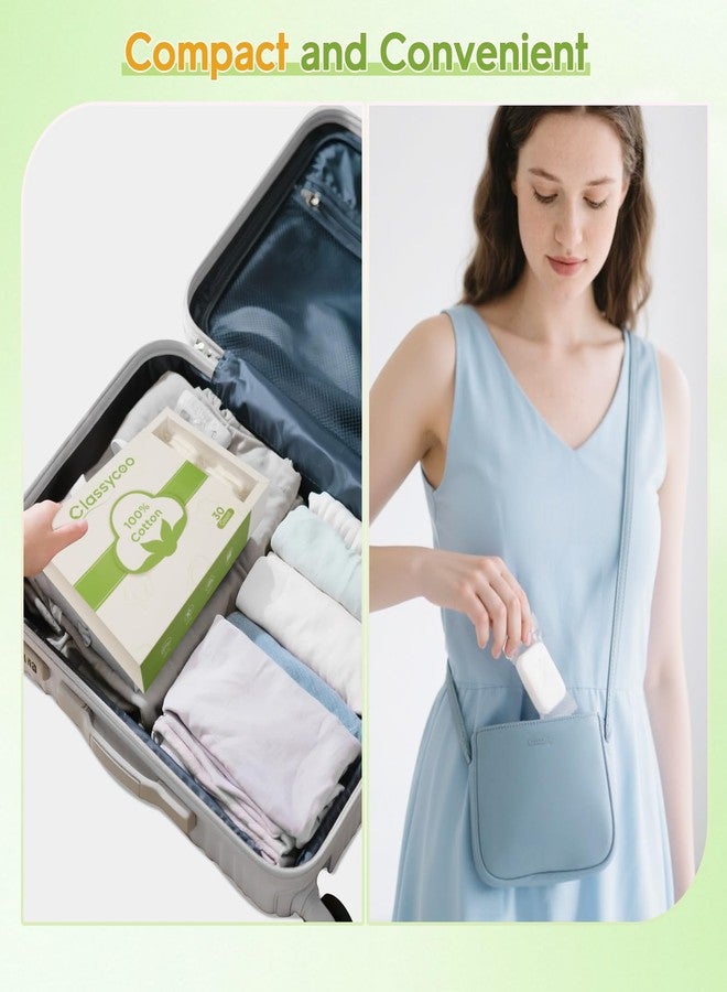 Classycoo Compressed Towel- Pure Cotton Disposable Face Towel, Mini Ultra-Soft Coin Portable Tissue Cleansing Camping Tablet for Travel, Hiking, Beauty, Sport, Hand Cloths, Outdoor,Green - Image 3