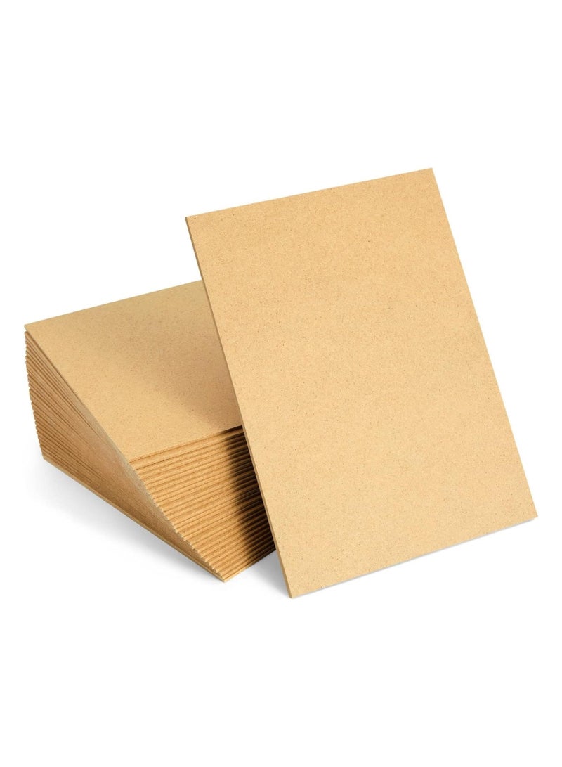 Brown plain MDF Wood Panel, 5 Pack, 42cm x 30cm (A3 Size), Ideal for DIY, Home Decor