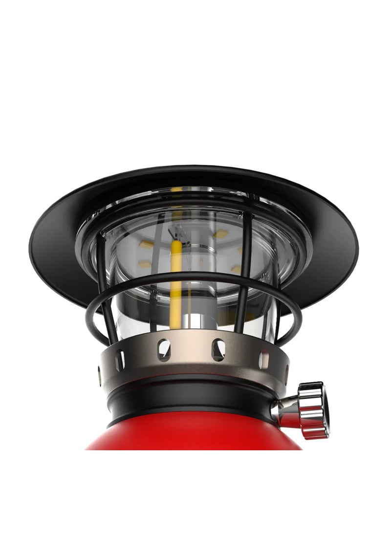 توبيز مصباح محمول للتخييم USB شحن مصباح خيمة خارجي قابل لإعادة الشحن ضوء طوارئ LED يحمل ضوء فانوس مقاوم للمطر درع خفيف الوزن مصباح فانوس تخييم قابل لإعادة الشحن (أحمر) - Image 3