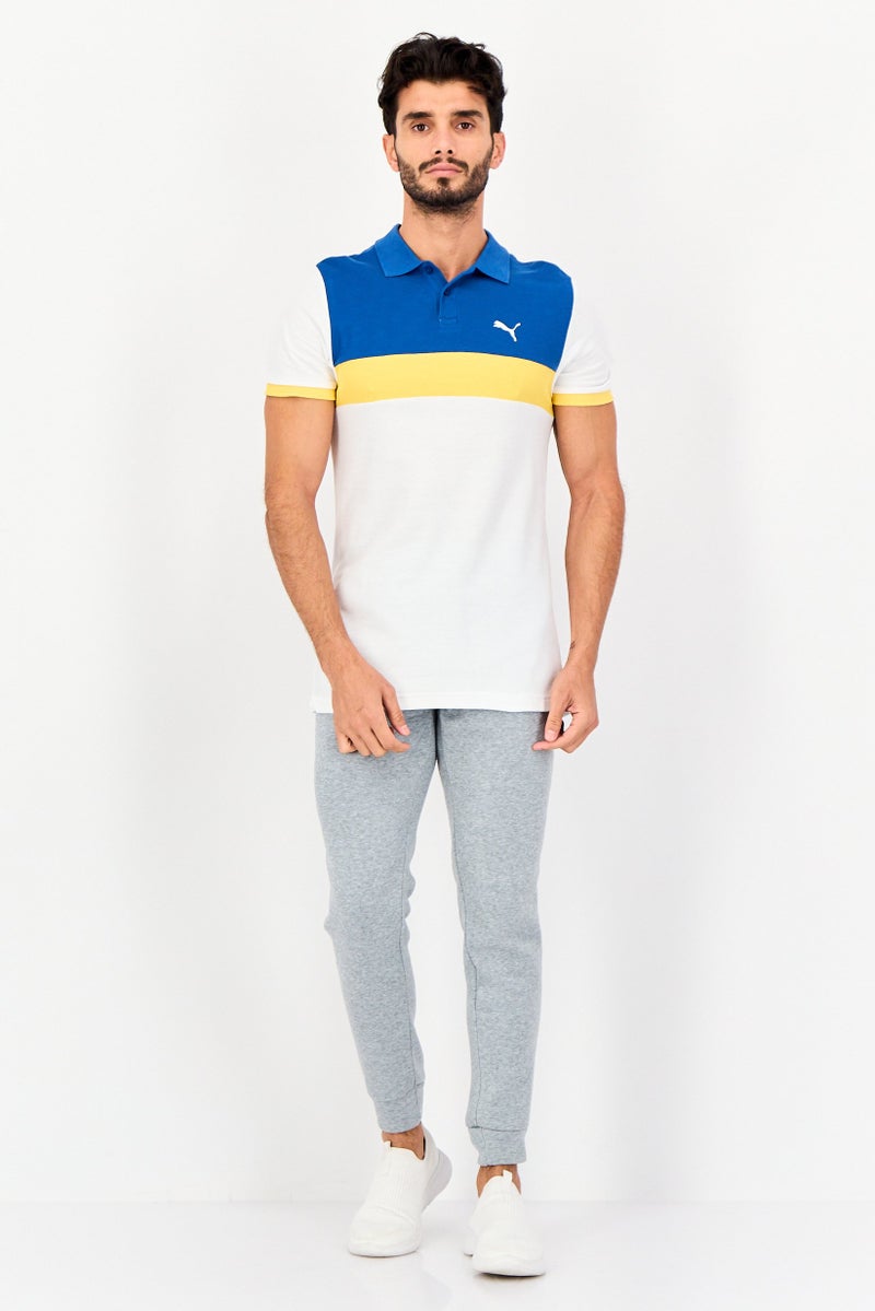 PUMA Men Slim Fit Short Sleeve Colorblock Polo Shirt, Multicolor - Image 2