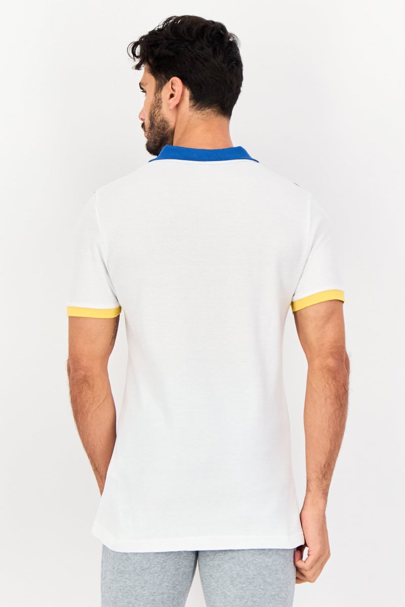 PUMA Men Slim Fit Short Sleeve Colorblock Polo Shirt, Multicolor - Image 3