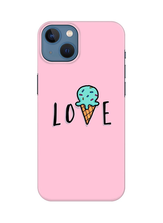 Case for Apple iPhone 14 Slim Snap Classic Series Mobile Cover Hard PC Shield Matte Finish Print - LoveIcecream Cone