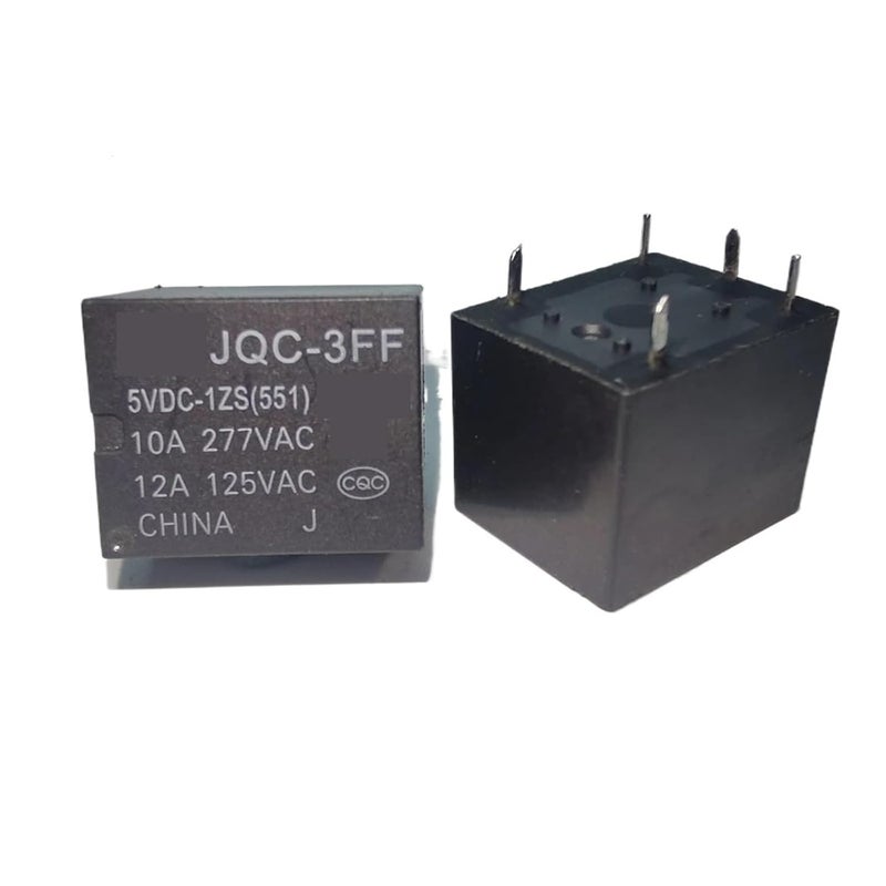 1pc JQC-3FF 5VDC-1ZS(551) 9VDC-1ZS(551) 12VDC-1ZS(551) 24VDC-1ZS(551) Electromagnetic Power Relay 5 Pins(JQC-3FF 12VDC-1ZS) - Image 1