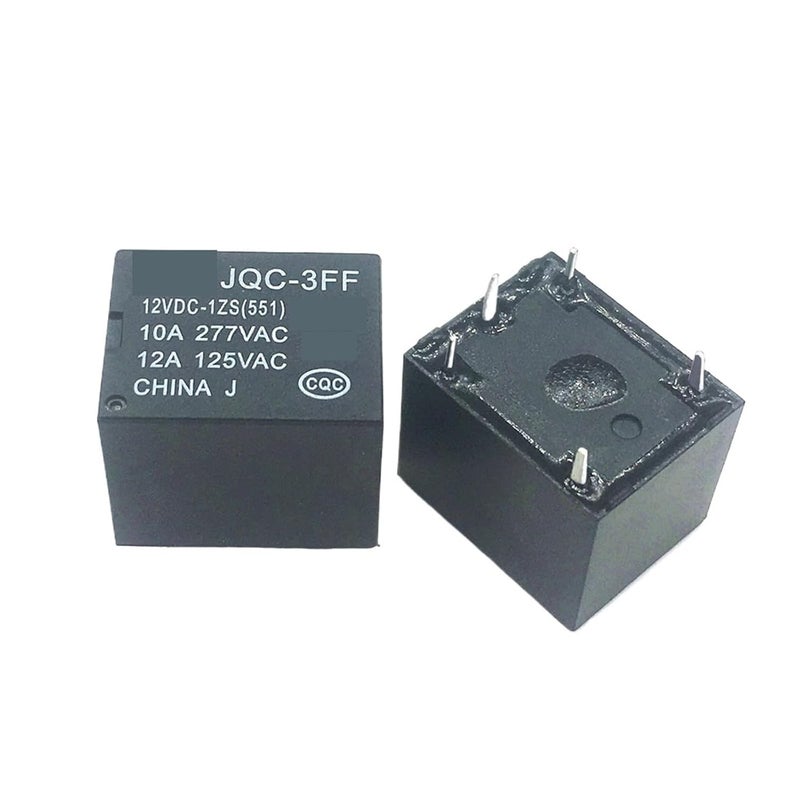 1pc JQC-3FF 5VDC-1ZS(551) 9VDC-1ZS(551) 12VDC-1ZS(551) 24VDC-1ZS(551) Electromagnetic Power Relay 5 Pins(JQC-3FF 12VDC-1ZS) - Image 4