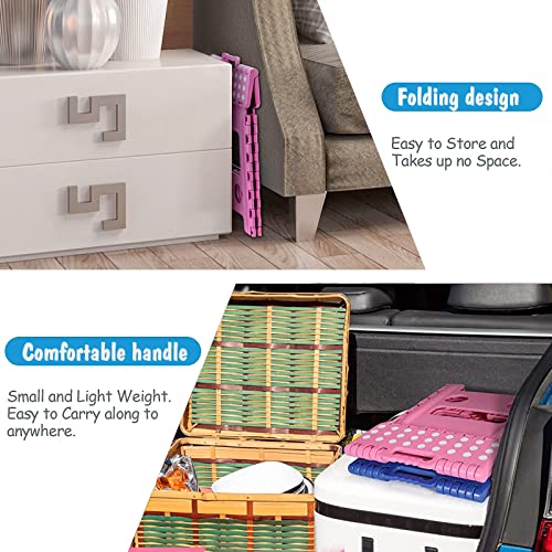 ACKO Folding Step Stool - 13 inch Height Premium Heavy Duty Foldable Stool for Kids and Adults, Kitchen Garden Bathroom Stepping Stool (Pink) - Image 5