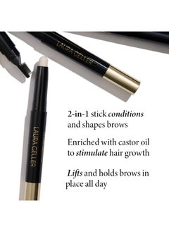 LAURA GELLER NEW YORK Laura Geller Define N Tame Brow Lift Stick For Laminated Full Brows Long Lasting Formulated With Castor Oil For Hair Growth Universal All Hair Types/Shades  - Image 3