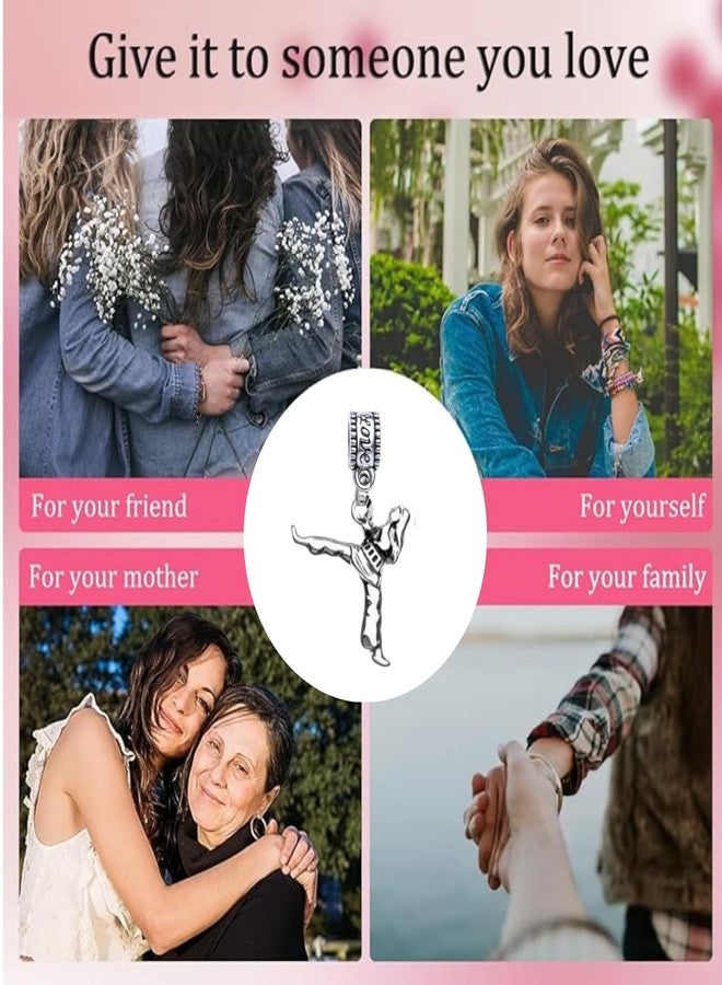 Sportybella Kickboxing Martial Arts Charm Bead - High Kick Pendant - Compatible with Pandora, Chamilia, Troll & European Bracelets - Karate, Taekwondo, Muay Thai Gift for Fighters - Image 3