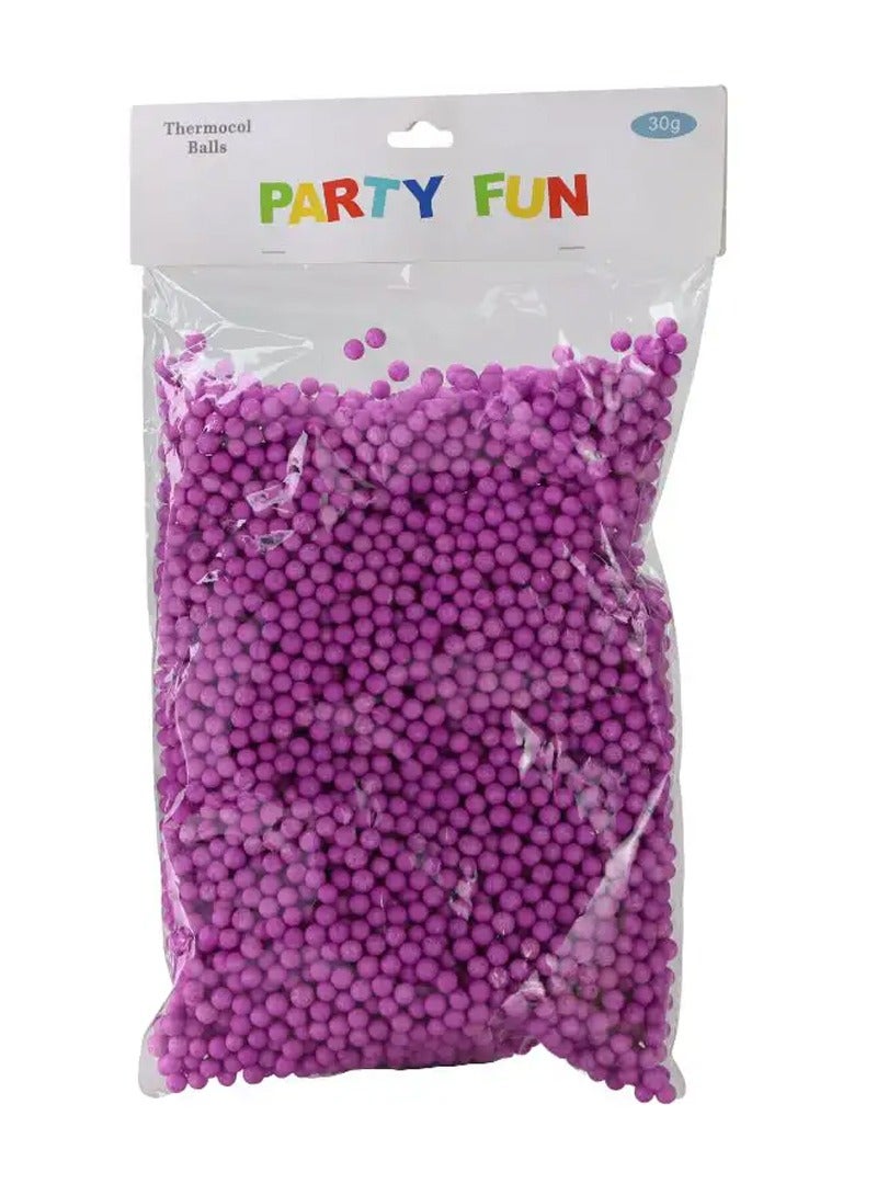 PARTY FUN كرات ثيرموكول للحفلات الممتعة للديكور وأنشطة الفنون والحرف اليدوية، أرجوانية - 30 جرامًا