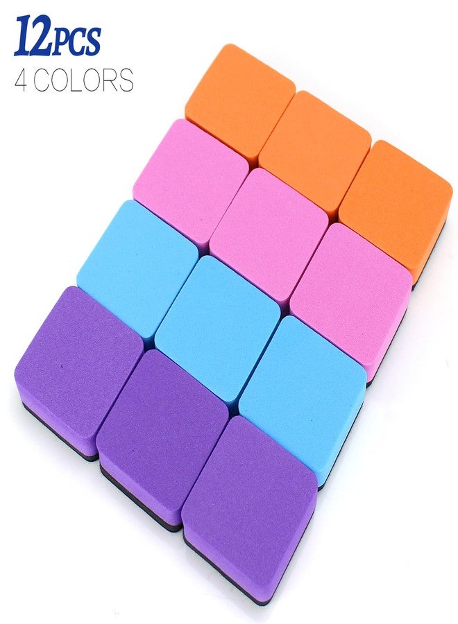 LUOKER Magnetic Whiteboard Eraser,12 Pcs Mini Dry Erase Erasers,Whiteboard Eraser for Classroom, Home, and Office - Image 2