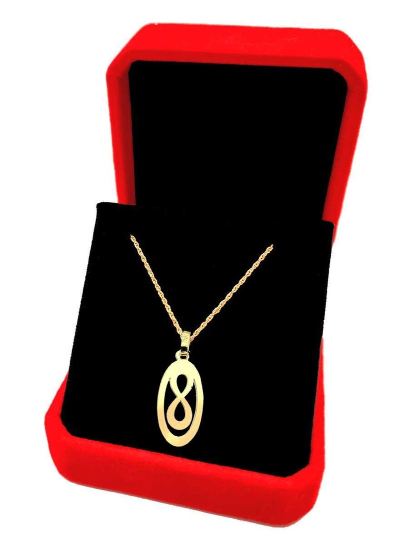 Hamsa.ae 18K Pure Gold Infinity Design Necklace - Image 4