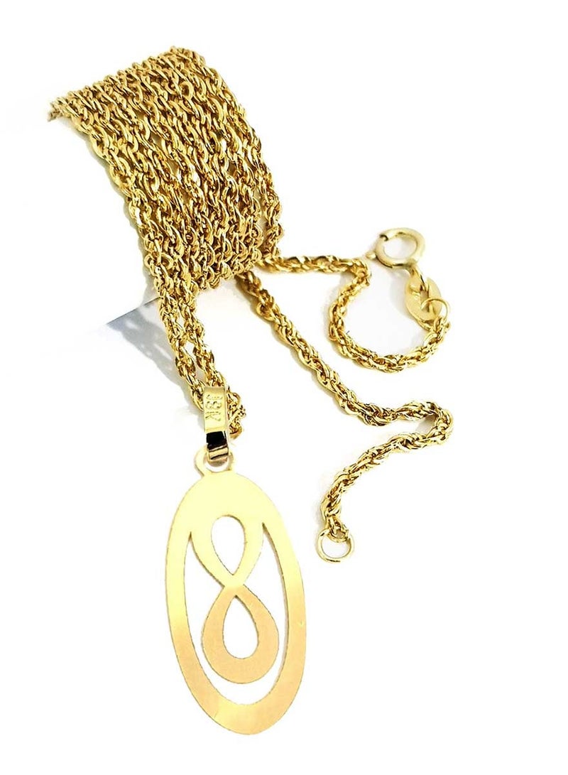 Hamsa.ae 18K Pure Gold Infinity Design Necklace - Image 5