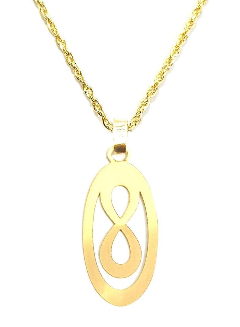 Hamsa.ae 18K Pure Gold Infinity Design Necklace - Image 1