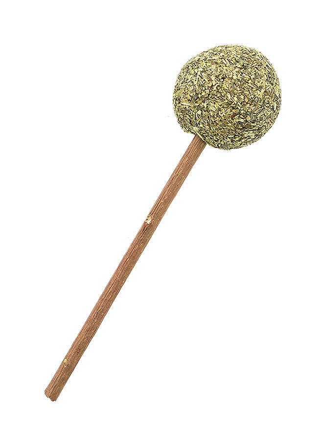 NIBEMINENT Ball Catnip Stick Chew Toy Green/Brown 15grams  - Image 1