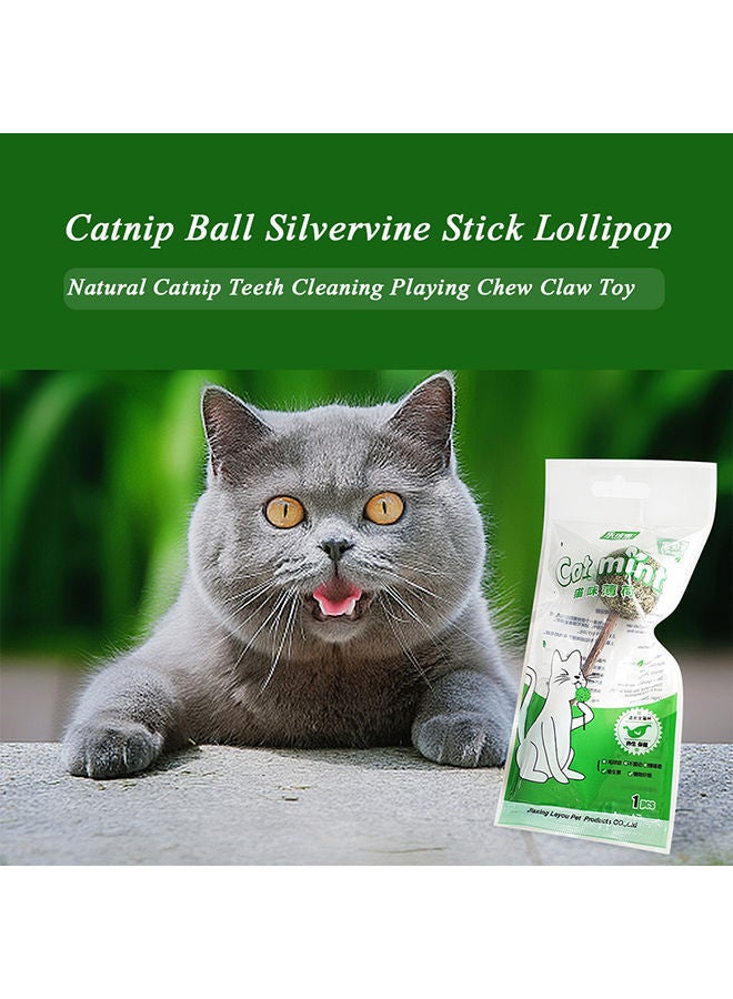 NIBEMINENT Ball Catnip Stick Chew Toy Green/Brown 15grams  - Image 4