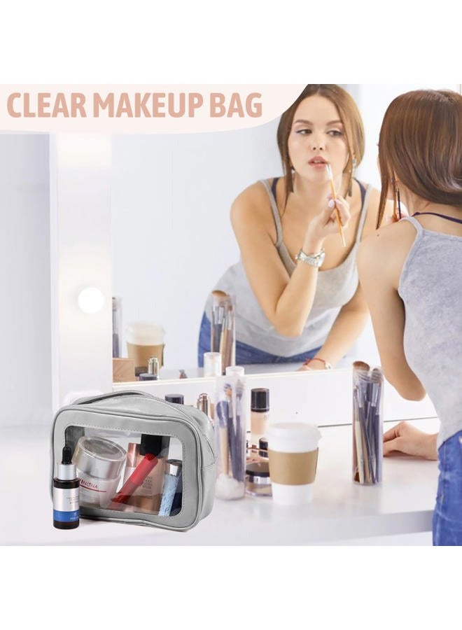 YOPCDJ 5 Pack Clear Toiletry Bag,TSA Approved Travel Makeup Pouch with Zipper for Cosmetics and Toiletries，Diaper Bag Organizer Pouch Set,Purse Organizer for Christmas Women Gift - Image 5