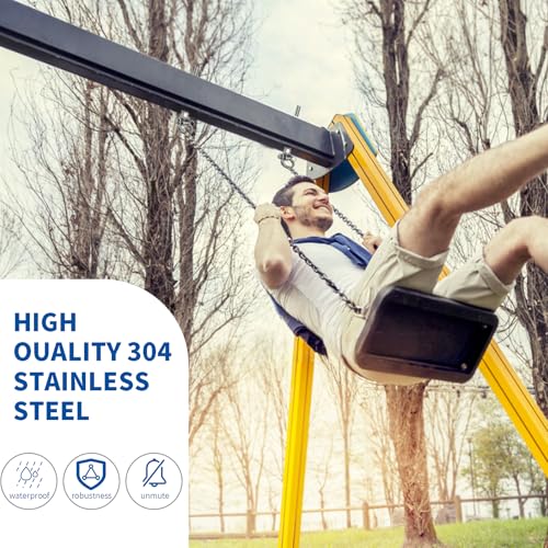 Yyiwhmy Stainless Steel 304 Swing Hangers with Bearings Set of 2 Heavy Duty Screw Brackets for Hanging Chairs Swings Punching Bag 1500LB Capacity - Image 5
