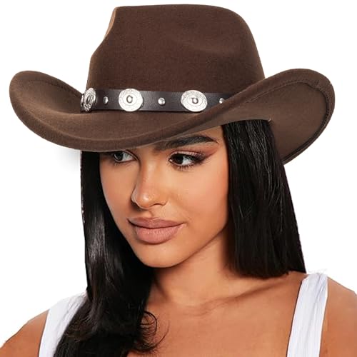 IZUS Western Outback Felt Cowboy Hat for Women Cowgirls-Fedora Rodeo-Hat 22"-22.75" fit for Medium - Image 2
