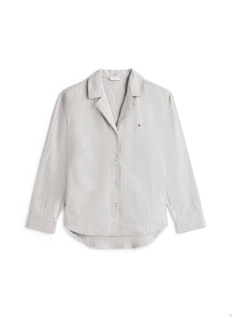 TOMMY HILFIGER Stripe Flannel Shirt Pyjama Set - Image 3