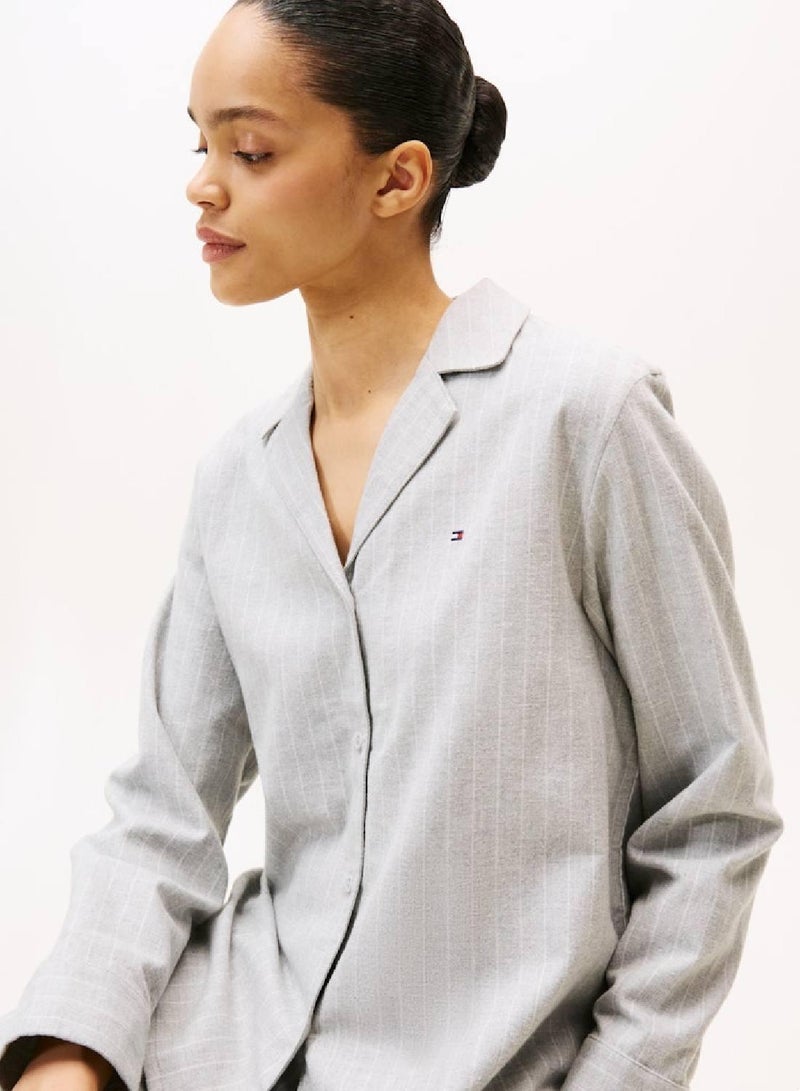 TOMMY HILFIGER Stripe Flannel Shirt Pyjama Set - Image 2
