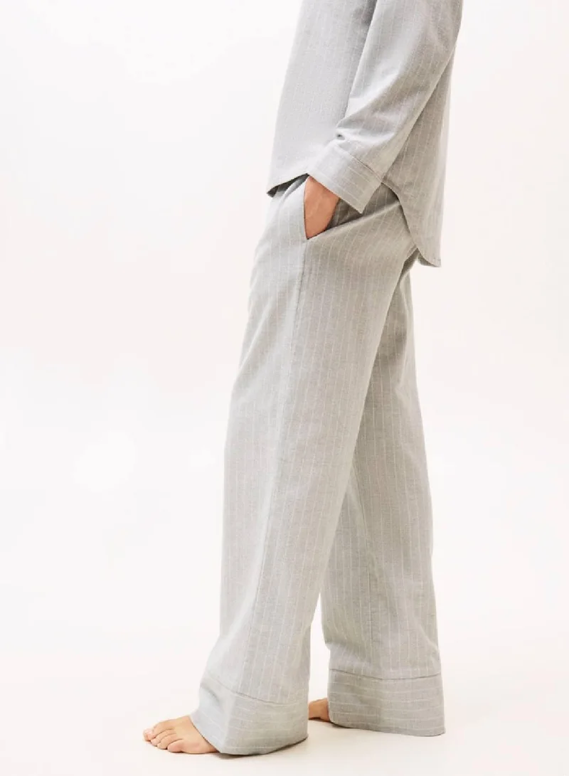 TOMMY HILFIGER Stripe Flannel Shirt Pyjama Set