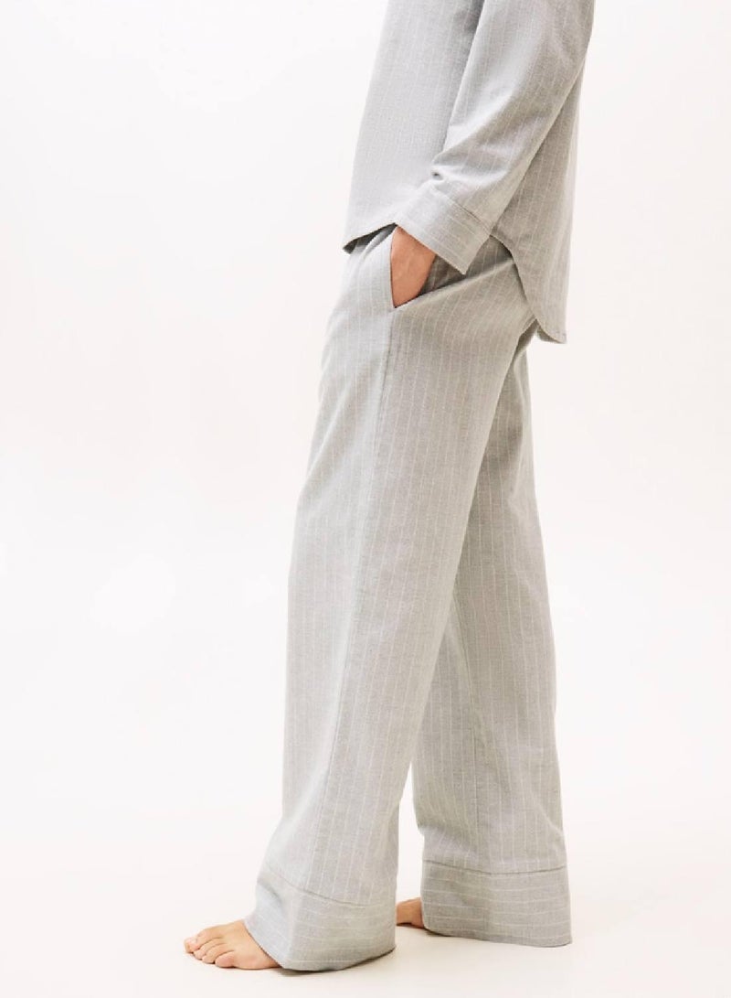 TOMMY HILFIGER Stripe Flannel Shirt Pyjama Set - Image 4