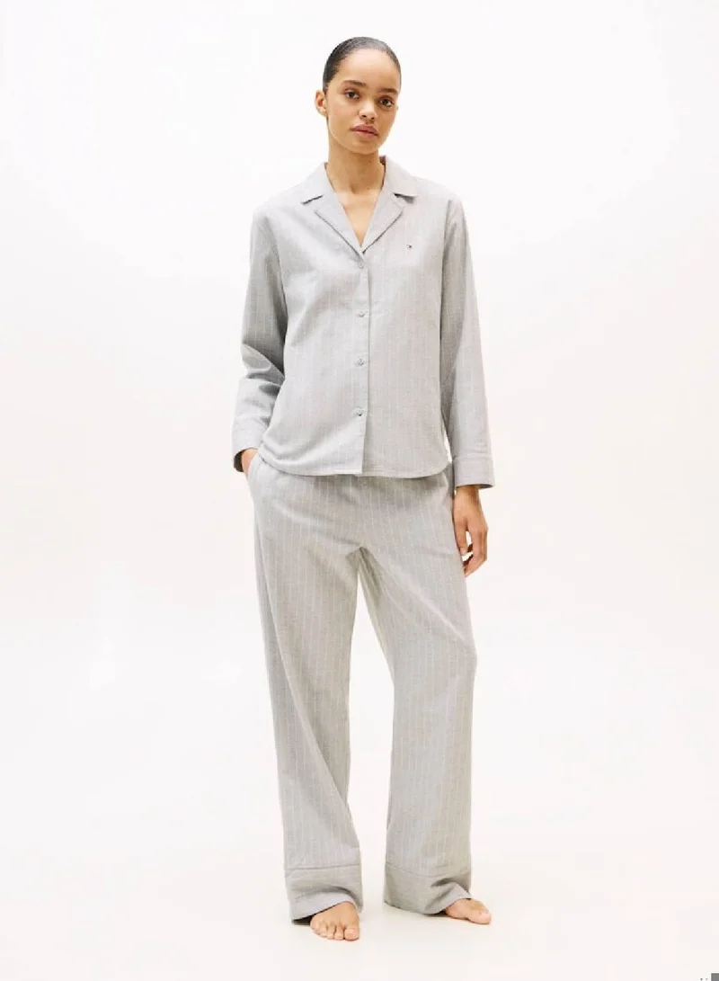 TOMMY HILFIGER Stripe Flannel Shirt Pyjama Set