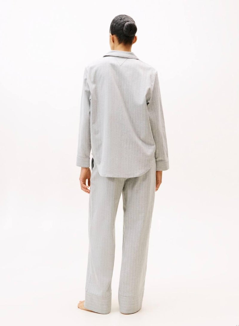 TOMMY HILFIGER Stripe Flannel Shirt Pyjama Set - Image 5