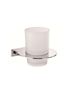 BAÑOX Round Brush Holder With Cup Stainless Steel 