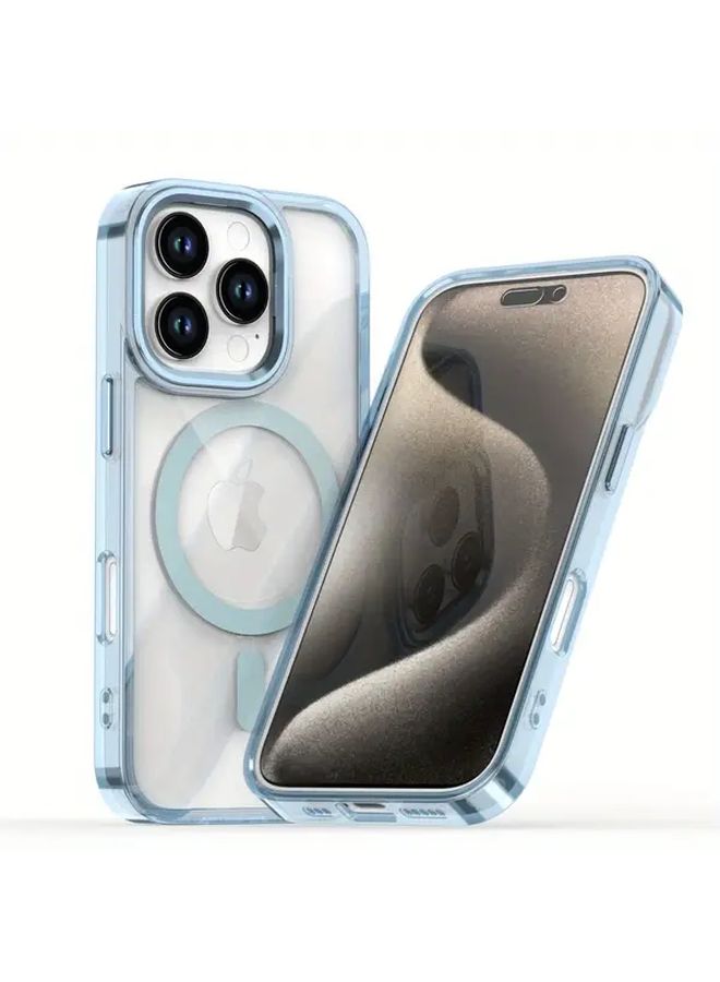 غلاف شحن لاسلكي مغناطيسي باللون الذهبي لهاتف iPhone 13 Pro، شفاف ومقاوم للسقوط - Image 5