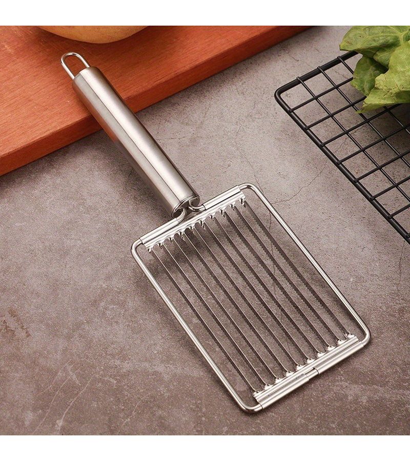 Stainless Steel Manual Tomato Slicer Vegetable Fruit Cutter Egg Slicer Perfect Slicing Dicing Tool For Salad Sandwich Breakfast Preparation Durable Kitchen Utensil - Image 5