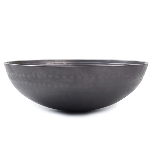PTR 10.5 Inch 2.5 Litre Hammered Iron Kadhai Original Lohe Ki Kadai Handle-Free Deep Frying Pan for Roasting Frying Heavy Base Gas and Induction Compatible Food Grade Iron Smooth Edge - Image 2