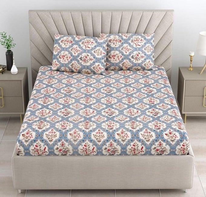 BRAND UMI SUPER SOFT BRUSHED MICROFIBER COTTON DOUBLE BEDSHEET WITH 2 PILLOW COVERSBEDSHEET 90X100INCHES PILLOW COVER 17X27CM